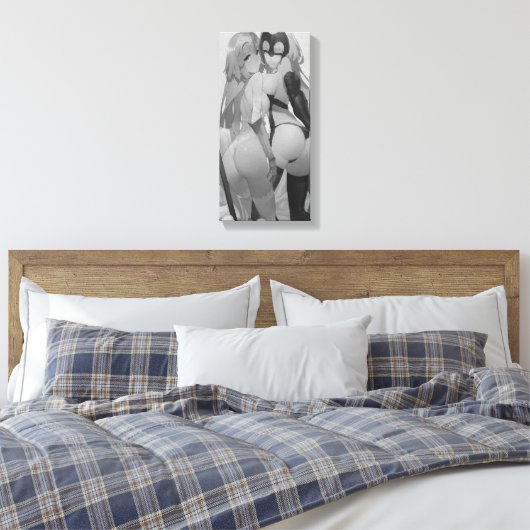 Hentai Angelic Meisjes Zwart-wit Print (Insitu (Slaapkamer))