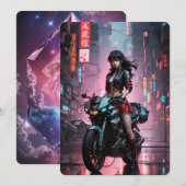 Hentai Riding Kawasaki motorfiets Kaart (Voorkant / Achterkant)