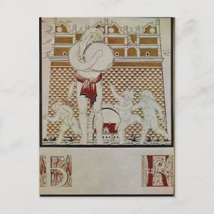 Heorhiy Narbut-blad "B" van het Oekraïense alfabet Briefkaart