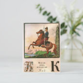 Heorhiy Narbut-blad "K" van het Oekraïense alfabet Briefkaart (Staand voorkant)