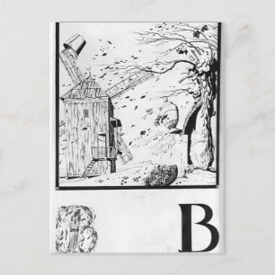 Heorhiy Narbut-blad "V" van het Oekraïense alfabet Briefkaart