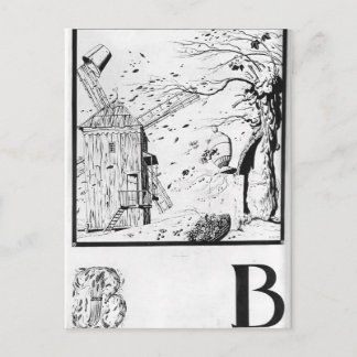 Heorhiy Narbut-blad "V" van het Oekraïense alfabet Briefkaart