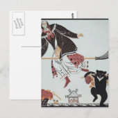 Heorhiy Narbut-blad "V" van het Oekraïense alfabet Briefkaart (Voorkant / Achterkant)