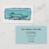 Hep cat coole moderne hipster leuke kunst - het ka visitekaartje (Voorkant / Achterkant)