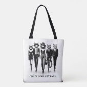 Hep Cat Modellen op de Catwalk Tote Bag (Achterkant)