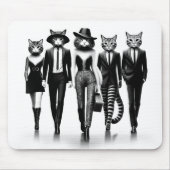 Hep Cat-piste modellen op de catwalk Muismat (Voorkant)