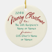 Hep Cat Retro Kerstmis op maat Keramisch Ornament (Achterkant)