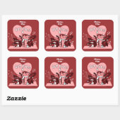 HEP KATS by Jeff Willis Art Vierkante Sticker (Vel)