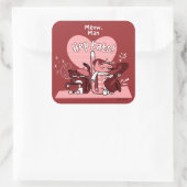 HEP KATS door Jeff Willis Art Vierkante Sticker (Tas)