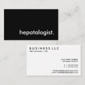 hepatalogist. visitekaartje (Voorkant / Achterkant)