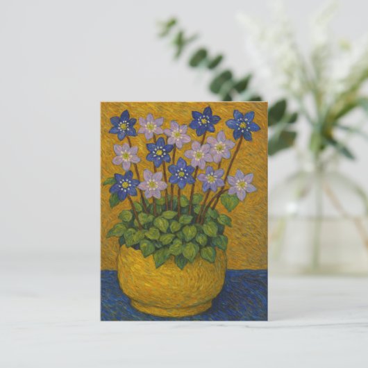 Hepatica Briefkaart (Staand voorkant)