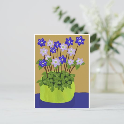 Hepatica Briefkaart (Staand voorkant)