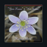 Hepatica Wedding Herdenking Magnet<br><div class="desc">Een gedenkmagneet voor kleine geschenken.</div>