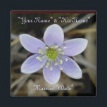 Hepatica Wedding Herdenking Magnet<br><div class="desc">Een gedenkmagneet voor kleine geschenken.</div>