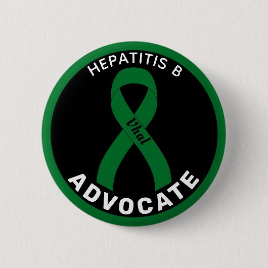 Hepatitis B Advocate Lint Witte Button (Voorkant)