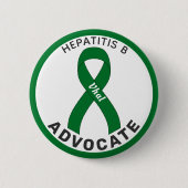Hepatitis B Advocate Lint Witte Button (Voorkant)