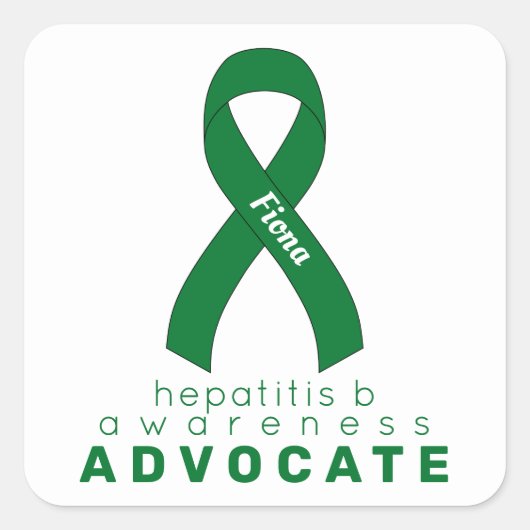 Hepatitis B Advocate White Square Sticker (Voorkant)