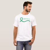 Hepatitis B Jade Beaded Awareness Ribbon T-shirt (Voorkant volledig)