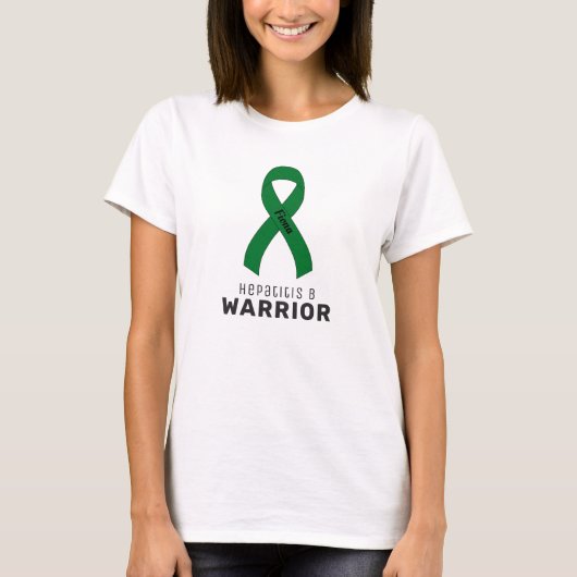 Hepatitis B Warrior Ribbon White Women's T-Shirt (Voorkant)