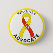 Hepatitis C Advocate Lint Witte Button (Voorkant)