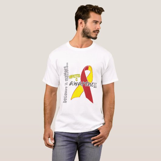 Hepatitis C Bewustheid T-shirt (Voorkant volledig)