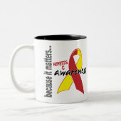 Hepatitis C Bewustheid Tweekleurige Koffiemok (Links)