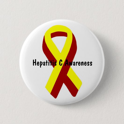 Hepatitis C bewustzijn Ronde Button 5,7 Cm (Voorkant)