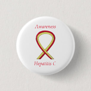 Hepatitis C (HCV) Bewustwording Aangepaste lintpij Ronde Button 3,2 Cm