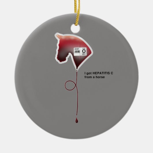 Hepatitis C Keramisch Ornament (Voorkant)