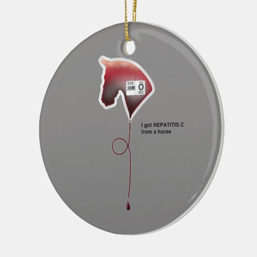 Hepatitis C Keramisch Ornament (Links)