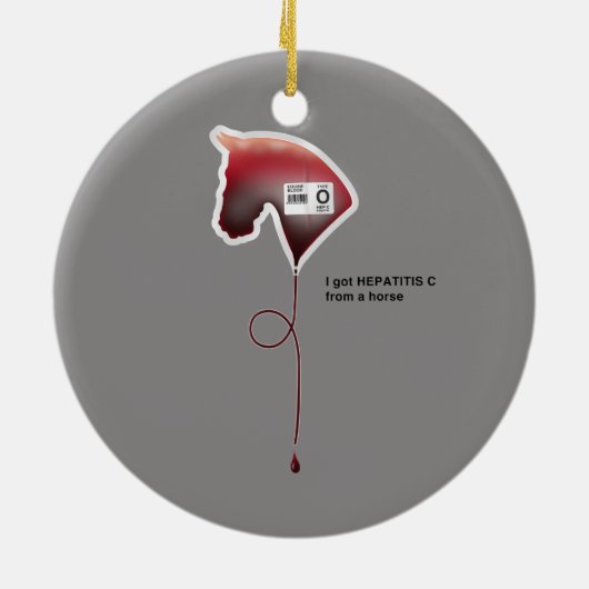 Hepatitis C Keramisch Ornament (Achterkant)