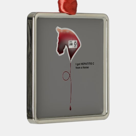Hepatitis C Metalen Ornament (Rechts)