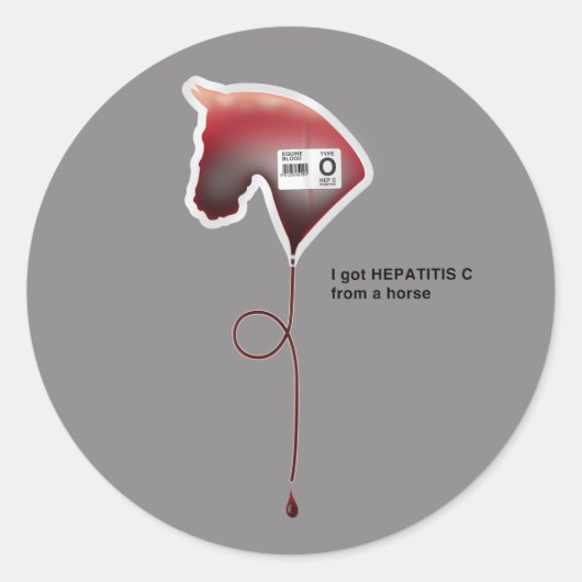 Hepatitis C Ronde Sticker (Voorkant)