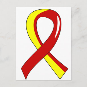 Hepatitis C Rood gele lint 3 Briefkaart