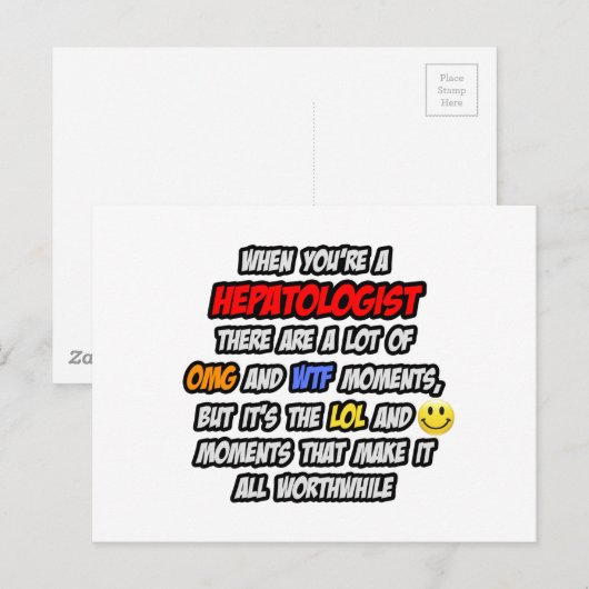 Hepatoloog.. OMG WTF LOL Briefkaart (Voorkant / Achterkant)