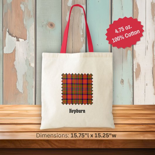 Hepburn Clan Tartan Tote Bag