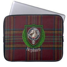 Hepburn Schotse Clan Tartan en Crest 
