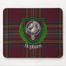 Hepburn Schotse Clan Tartan en Crest 