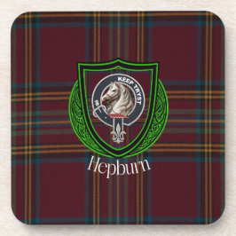 Hepburn Schotse Clan Tartan & Wapen Bier Onderzetter