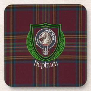 Hepburn Schotse Clan Tartan & Wapen Bier Onderzetter