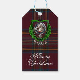 Hepburn Schotse Clan Tartan & Wapen Cadeaulabel
