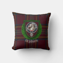 Hepburn Schotse Clan Tartan & Wapen Kussen