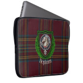 Hepburn Scottish Clan Tartan and Crest Laptop Sleeve (Voorkant Rechts)