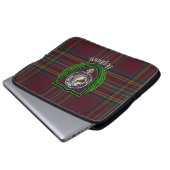 Hepburn Scottish Clan Tartan and Crest Laptop Sleeve (Voorkant onderkant)