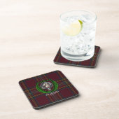 Hepburn Scottish Clan Tartan & Crest Bier Onderzetter (Rechterzijde)