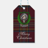 Hepburn Scottish Clan Tartan & Crest Cadeaulabel (Voorkant)