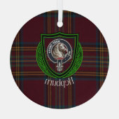 Hepburn Scottish Clan Tartan & Crest Glas Ornament (Achterkant)