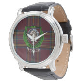 Hepburn Scottish Clan Tartan & Crest Horloge (Gekanteld)
