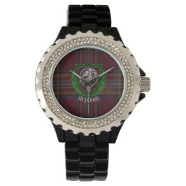 Hepburn Scottish Clan Tartan & Crest Horloge
