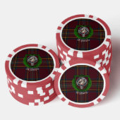 Hepburn Scottish Clan Tartan & Crest Poker Chips (Opstapeling)
